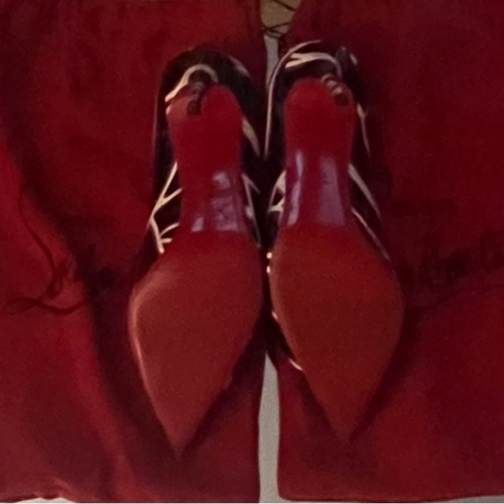 Christian Louboutin Black and Tan Heels - Picture 10 of 16